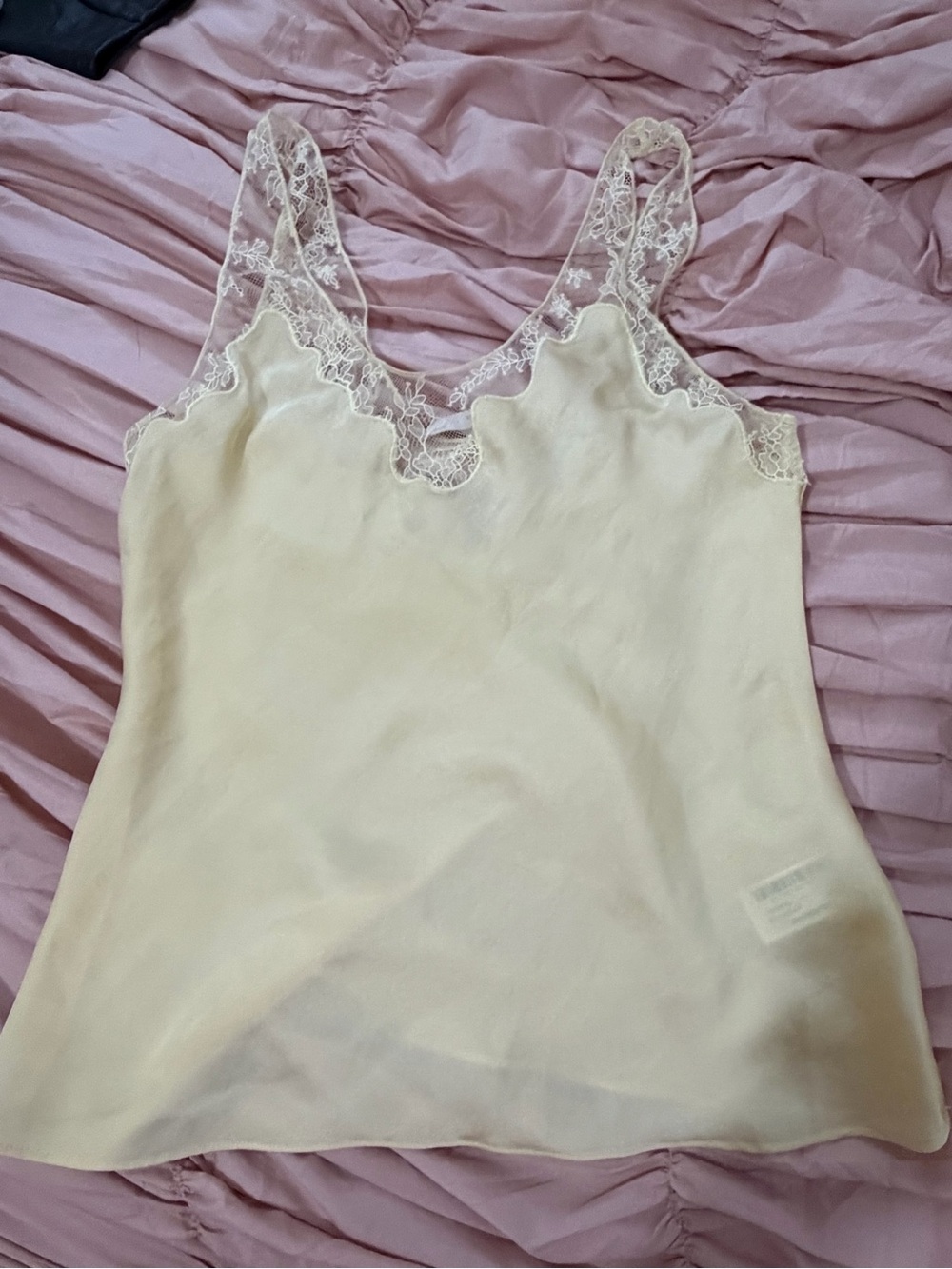 Zara Yellow Lace Camisole